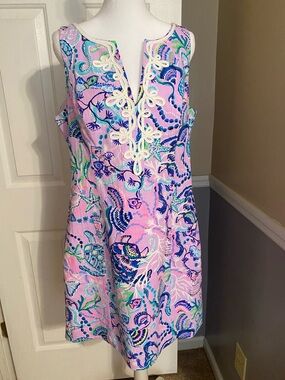 Lilly Pulitzer Pink Blue Green Paisley Shift